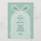 Daisy Bow Baby Shower Invitation (Devant)