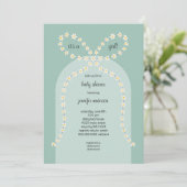 Daisy Bow Baby Shower Invitation (Debout devant)