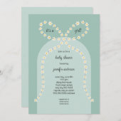 Daisy Bow Baby Shower Invitation (Devant / Derrière)