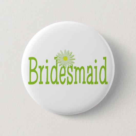 Daisy Bridesmaid Ronde Button 5,7 Cm (Voorkant)
