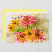 Daisy Bright Flat Card Bedankkaart (Voorkant / Achterkant)