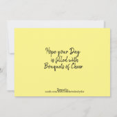 Daisy Bright Flat Card Bedankkaart (Achterkant)