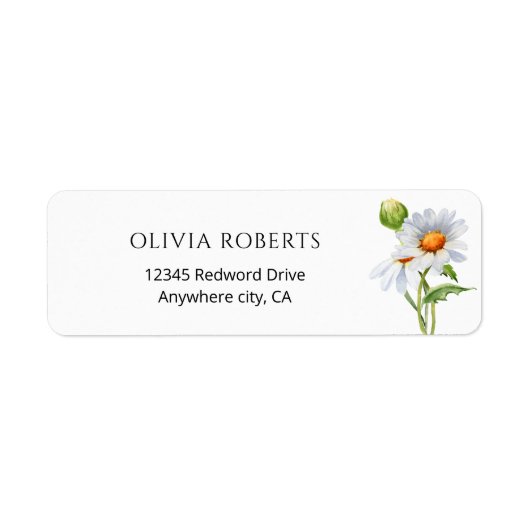 Daisy bruidsmeisje feest Return Address Label (Voorkant)