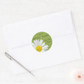 Daisy Bruiloft Bewaar de Datum Aankondiging Sticke Ronde Sticker (Envelop)