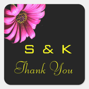 Daisy bruiloft dank u Monogram Stickers