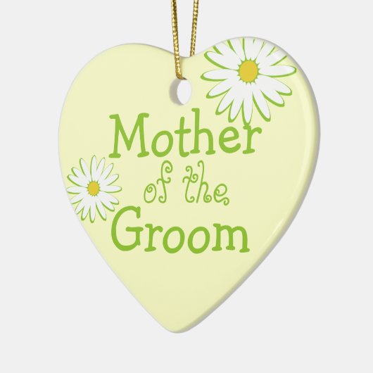 Daisy bruiloft moeder van de bruidegom keramisch ornament (Links)