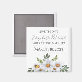 Daisy bruiloft Sparen de date magnet Magneet (Voorkant / Achterkant)