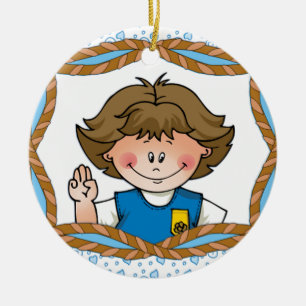 Daisy Brunette Keramisch Ornament