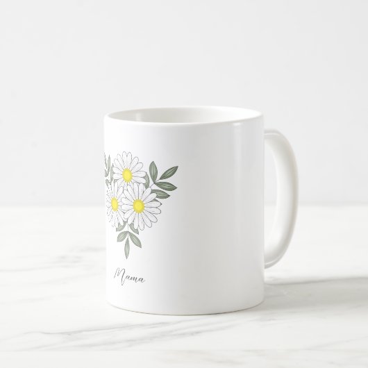 Daisy Bundle aangepaste tekst Mok (Voorkant rechts)