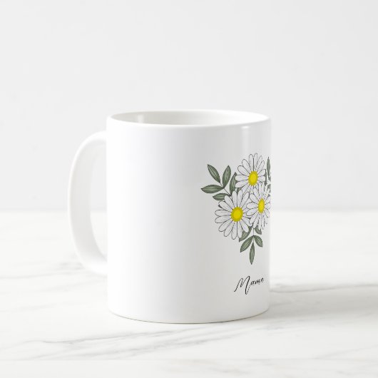 Daisy Bundle aangepaste tekst Mok (Voorkant links)
