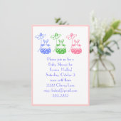Daisy bunny uitnodiging (Staand voorkant)
