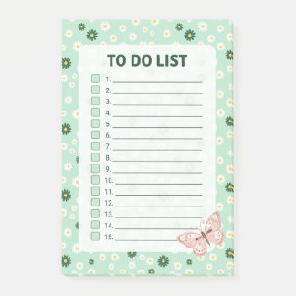 Daisy & Butterfly Checklist Takenlijst Notitieblok Post-it® Notes