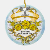 Daisy caduceus-verpleegkundige keramisch ornament (Voorkant)