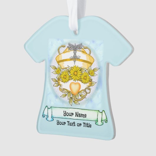 Daisy caduceus-verpleegkundige ornament (voorkant)