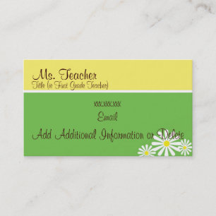 Daisy Cards - Visitekaartjes voor leraren