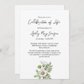 Daisy Celebration of Life Funeral Kaart (Voorkant / Achterkant)