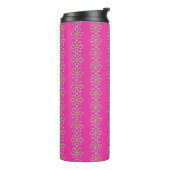 Daisy Chain hot pink Thermosbeker (Gedraaid links)