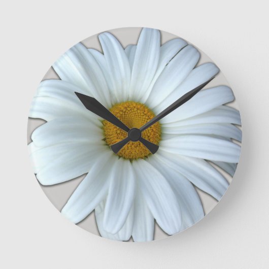 Daisy Clock Wildflower Daisies Flower Wall klok (Voorkant)
