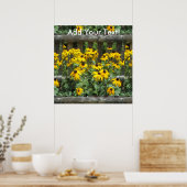 Daisy Cluster Weathered Fence Poster (Keuken)