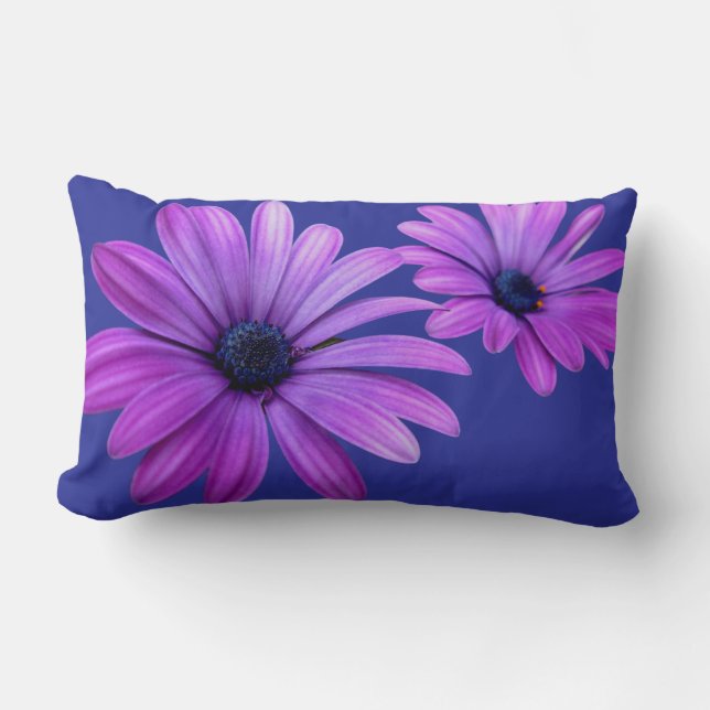 Daisy Coussin Blue Daisy Coussin Flower Decor (Recto)