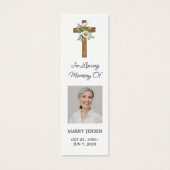 Daisy Cross Photo Funeral Bookmark (Devant)