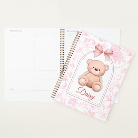 Daisy | Custom Pink Teddy Bear Nursery Design  Planner (Display)
