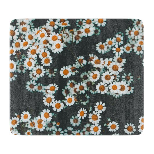 Daisy Daisies Floral Snijplank (Voorkant)