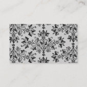 Daisy Damask Black White - kaart voor aangepaste o (Achterkant)