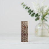 Daisy Damask, BRUSHED METAL Mini Visitekaartje (Staand voorkant)