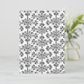 Daisy Damask Custom Party Invitation Kaart (Staand voorkant)