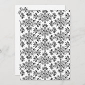 Daisy Damask Custom Party Invitation Kaart (Voorkant / Achterkant)