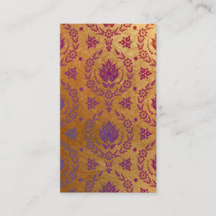 Daisy Damask, geborsteld metaal in Roos Gold en Pa Visitekaartje