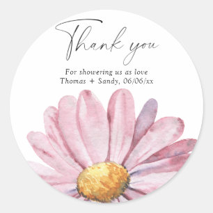 Daisy - Dank je Baby Shower feestje Ronde Sticker