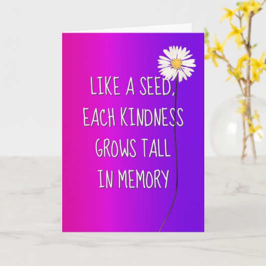 Daisy Dank je Kaart (Gele Bloem)