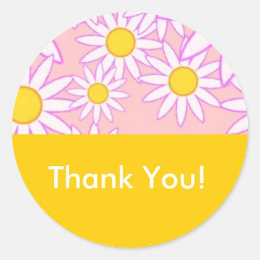 Daisy dank u Sticker (Voorkant)