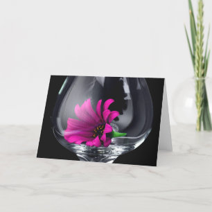 Daisy dans une CARTE BLANC en verre