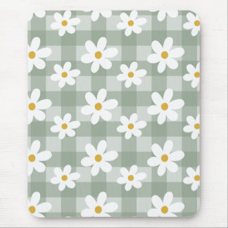 Daisy Days Mousepad - Green Gingham Muismat