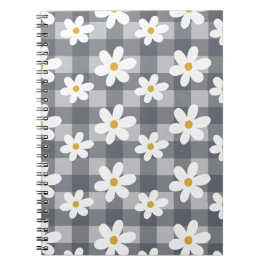 Daisy Days Notitieboek - Black Gingham