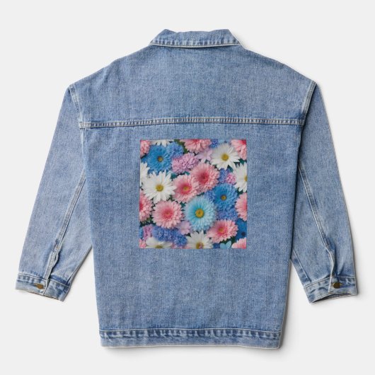 *Daisy Daze Denim Delight : Veste à Patchwork Flor (Verso)