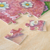 DAISY De Franse Roze Poedel PUZZEL (Zijkant)