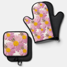 Daisy Delight Oven Mitt & Pot Holder Set Stropdas-