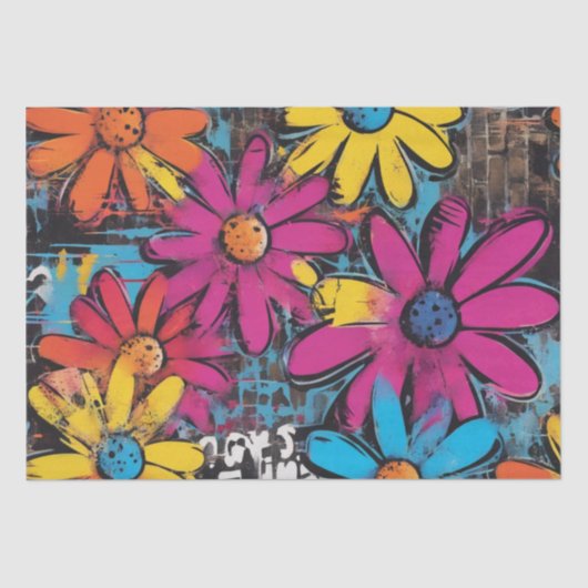 Daisy Delight Pop Art Blossoms decoupage papier (Voorkant)