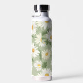 Daisy Design op groen Waterfles (Rechts)