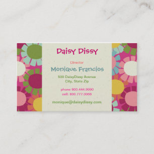 Daisy Dissy - Roze - Visitekaartje