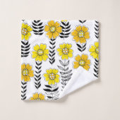 Daisy dooda en jaune et noir (Gant de toilette)