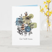 Daisy Doodle En Encre Et Carte Aquarelle (Fleur jaune)