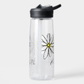 Daisy Doodle Flower Personalized Monogram Waterfles (Links)