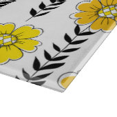 Daisy doodles in geel en zwart snijplank (Hoek)