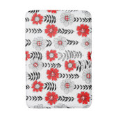 Daisy doodles in rood en zwart badmat (Voorkant Verticaal)