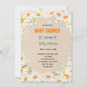 Daisy douche invitation anniversaire